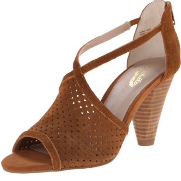 Seychelles Perforated Suede Sandals - Picture 1 of 6